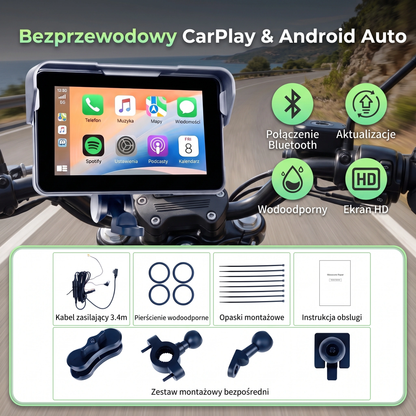 Nawigacja, muzyka, rozmowy i większa kontrola nad trasą — bez telefonu na kierownicy.